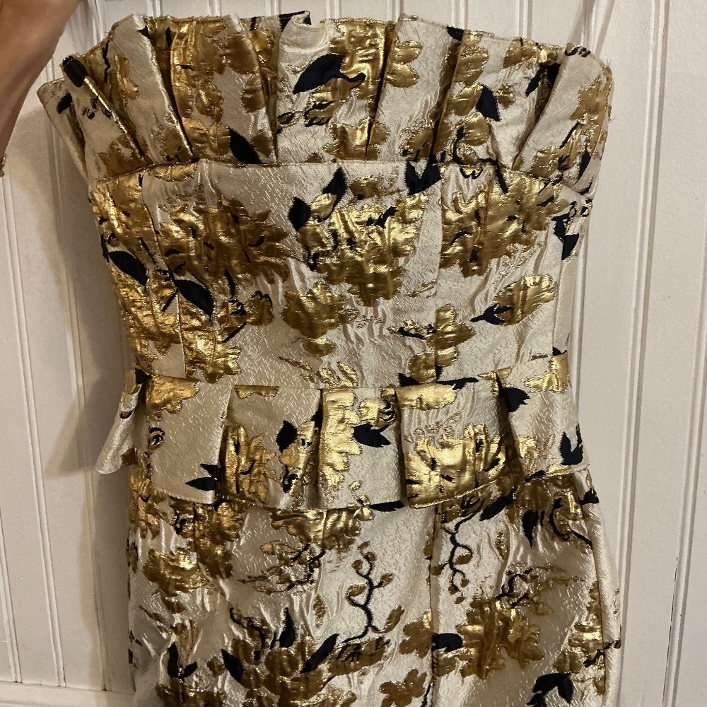PREM gold and off white dress US size 2